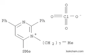 Molecular Structure of 113848-65-0 (Pyrimidinium, 6-(methylthio)-1-octyl-2,4-diphenyl-, perchlorate)